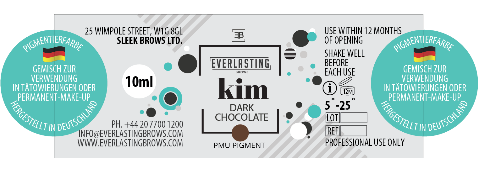 Pigment label example